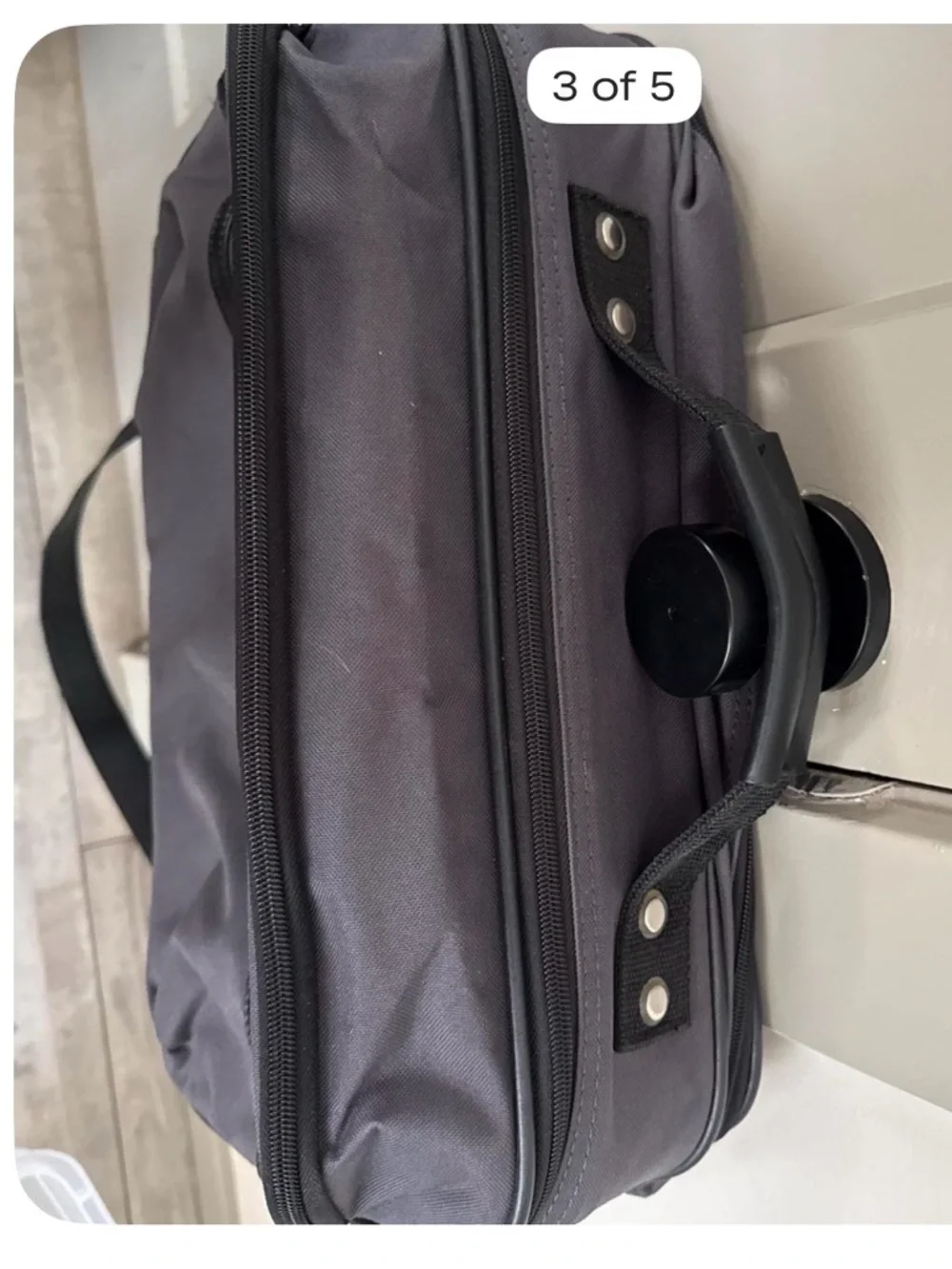 Samsonite Dark Gray Laptop Shoulder Bag with Black Strap